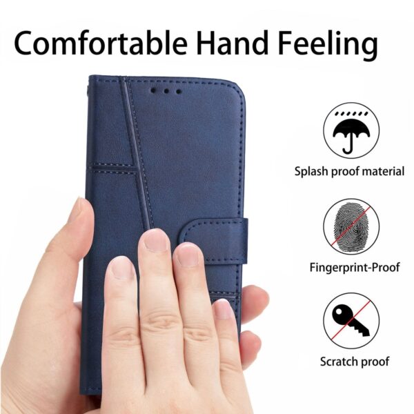 Tel1 Xiaomi Redmi Note 13 Pro Plus 5G Stitching Calf Texture Buckle Θήκη Βιβλίο - Blue