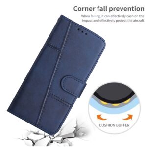 Tel1 Xiaomi Redmi Note 13 Pro Plus 5G Stitching Calf Texture Buckle Θήκη Βιβλίο - Blue