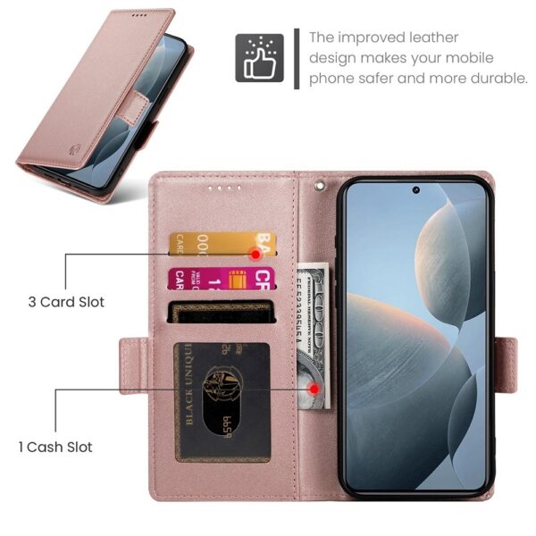 Tel1 Xiaomi Poco X6 Pro 5G Global Side Buckle Θήκη Βιβλίο - Pink