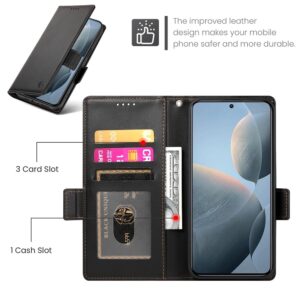 Tel1 Xiaomi Poco X6 Pro 5G Global Side Buckle Θήκη Βιβλίο - Black