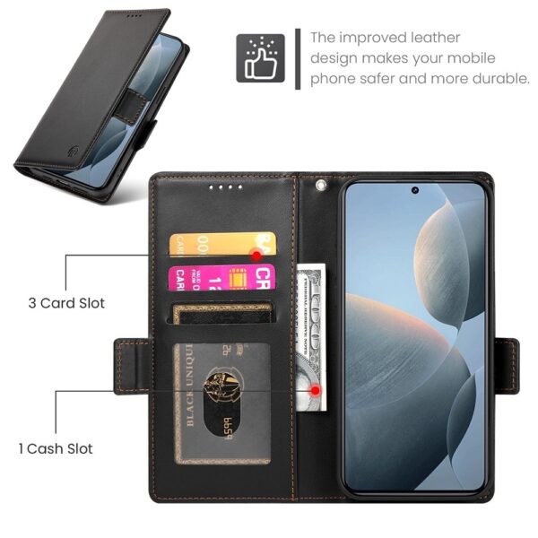 Tel1 Xiaomi Poco X6 Pro 5G Global Side Buckle Θήκη Βιβλίο - Black