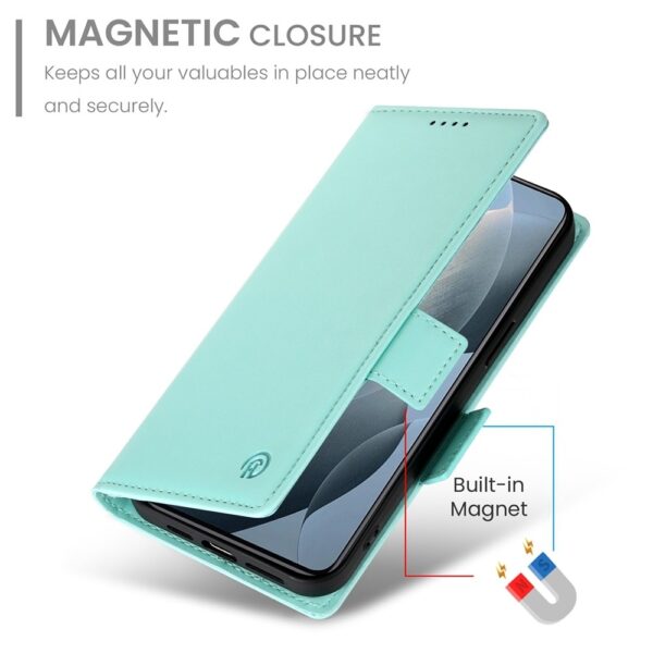 Tel1 Xiaomi Poco X6 Pro 5G Global Side Buckle Θήκη Βιβλίο - Mint Green