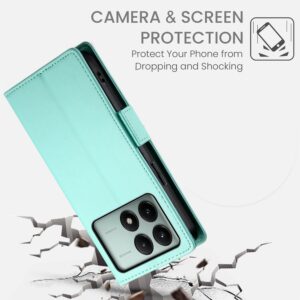Tel1 Xiaomi Poco X6 Pro 5G Global Side Buckle Θήκη Βιβλίο - Mint Green