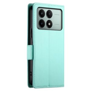 Tel1 Xiaomi Poco X6 Pro 5G Global Side Buckle Θήκη Βιβλίο - Mint Green