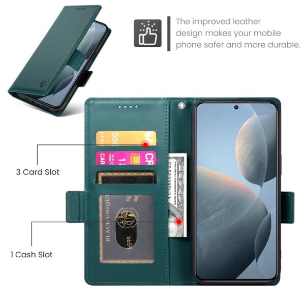 Tel1 Xiaomi Poco X6 Pro 5G Global Side Buckle Θήκη Βιβλίο - Green