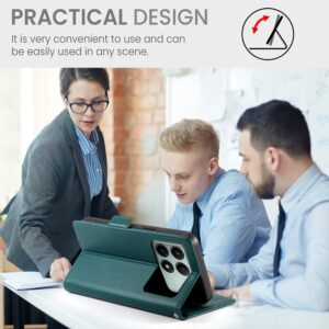 Tel1 Xiaomi Poco X6 Pro 5G Global Side Buckle Θήκη Βιβλίο - Green