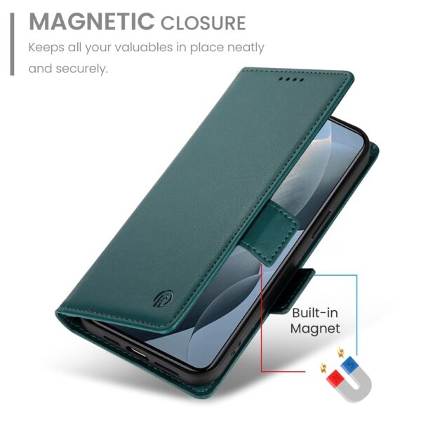 Tel1 Xiaomi Poco X6 Pro 5G Global Side Buckle Θήκη Βιβλίο - Green