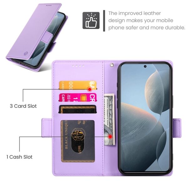 Tel1 Xiaomi Poco X6 Pro 5G Global Side Buckle Θήκη Βιβλίο - Purple