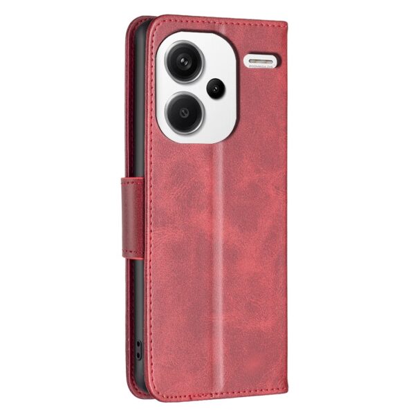 Tel1 Xiaomi Redmi Note 13 Pro Plus 5G Retro Lambskin Texture Pure Color Θήκη Βιβλίο - Red