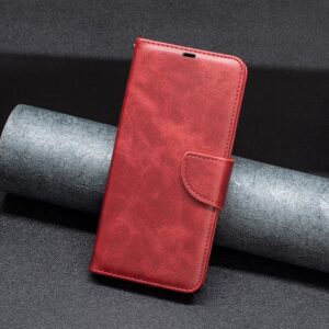 Tel1 Xiaomi Redmi Note 13 Pro Plus 5G Retro Lambskin Texture Pure Color Θήκη Βιβλίο - Red