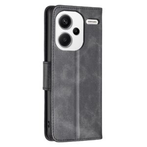 Tel1 Xiaomi Redmi Note 13 Pro Plus 5G Retro Lambskin Texture Pure Color Θήκη Βιβλίο - Black