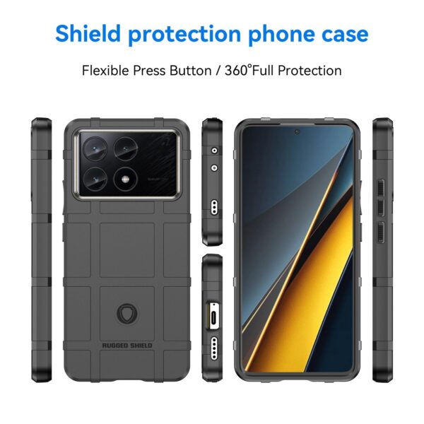 Forcell Xiaomi Poco X6 Pro 5G Rugged Shield Θήκη Σιλικόνης - Black