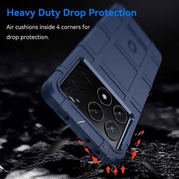 Forcell Xiaomi Poco X6 Pro 5G Rugged Shield Θήκη Σιλικόνης - Blue