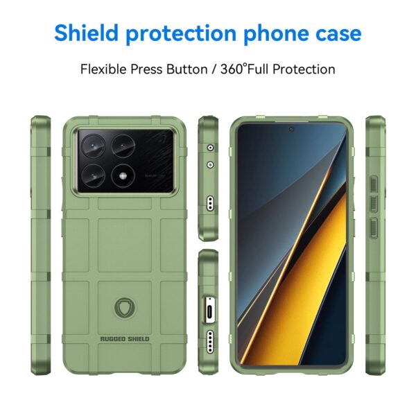 Forcell Xiaomi Poco X6 Pro 5G Rugged Shield Θήκη Σιλικόνης - Green