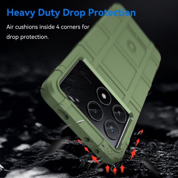 Forcell Xiaomi Poco X6 Pro 5G Rugged Shield Θήκη Σιλικόνης - Green