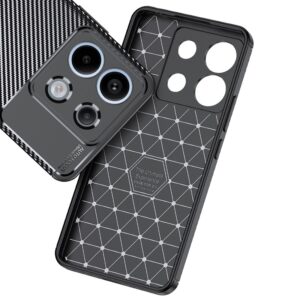 Forcell Xiaomi Redmi Note 13 Pro Plus 5G Carbon Fiber Θήκη Σιλικόνης - Black