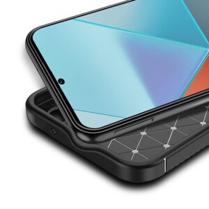 Forcell Xiaomi Redmi Note 13 Pro Plus 5G Carbon Fiber Θήκη Σιλικόνης - Black