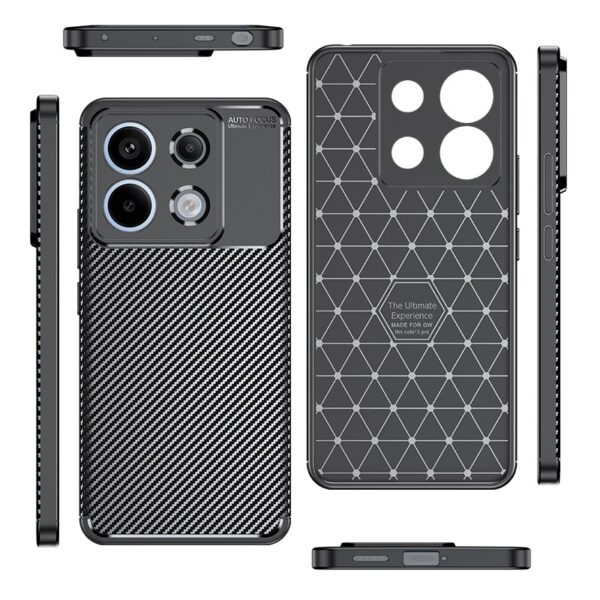 Forcell Xiaomi Redmi Note 13 Pro Plus 5G Carbon Fiber Θήκη Σιλικόνης - Black