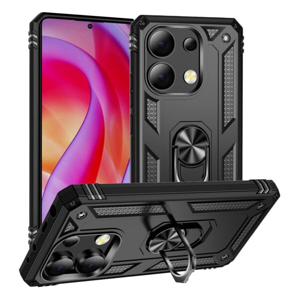 Forcell Xiaomi Redmi Note 13 Pro Plus 5G Ring Holder Θήκη Σκληρή - Black