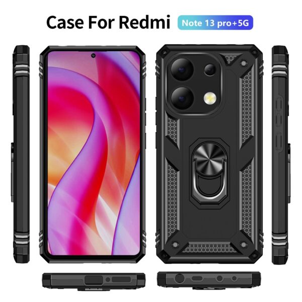 Forcell Xiaomi Redmi Note 13 Pro Plus 5G Ring Holder Θήκη Σκληρή - Black