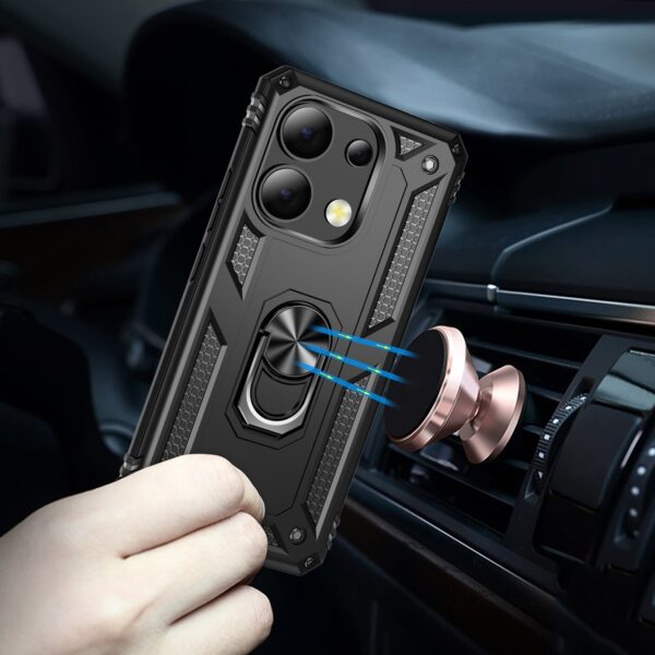 Forcell Xiaomi Redmi Note 13 Pro Plus 5G Ring Holder Θήκη Σκληρή - Black