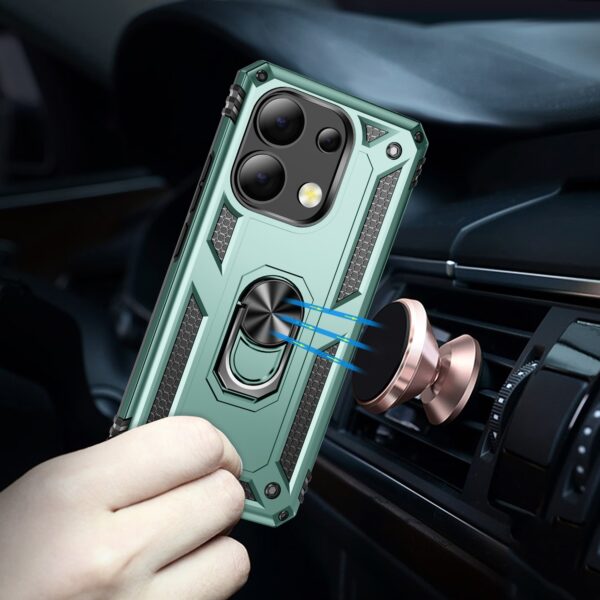 Forcell Xiaomi Redmi Note 13 Pro Plus 5G Ring Holder Θήκη Σκληρή - Dark Green