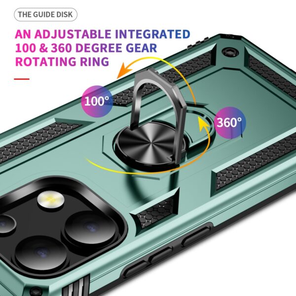 Forcell Xiaomi Redmi Note 13 Pro Plus 5G Ring Holder Θήκη Σκληρή - Dark Green