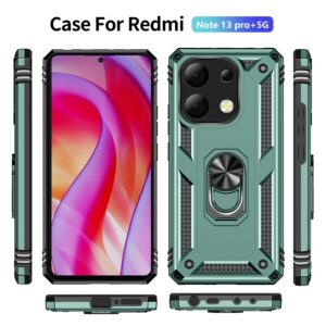 Forcell Xiaomi Redmi Note 13 Pro Plus 5G Ring Holder Θήκη Σκληρή - Dark Green
