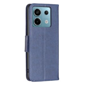 Tel1 Xiaomi Redmi Note 13 Pro 4G / Xiaomi Poco M6 Pro 4G Butterflies Embossing Θήκη Βιβλίο - Blue