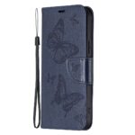Tel1 Xiaomi Redmi Note 13 Pro 4G / Xiaomi Poco M6 Pro 4G Butterflies Embossing Θήκη Βιβλίο - Blue
