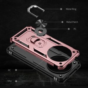 Forcell Xiaomi Redmi A3 Ring Holder Σκληρή Θήκη - Rose Gold