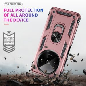 Forcell Xiaomi Redmi A3 Ring Holder Σκληρή Θήκη - Rose Gold