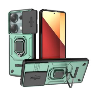 Forcell Xiaomi Redmi Note 13 Pro 4G / Xiaomi Poco M6 Pro 4G Sliding Camshield Θήκη Σκληρή - Green