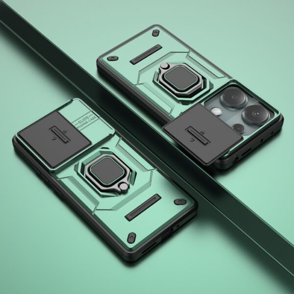 Forcell Xiaomi Redmi Note 13 Pro 4G / Xiaomi Poco M6 Pro 4G Sliding Camshield Θήκη Σκληρή - Green