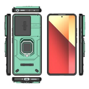 Forcell Xiaomi Redmi Note 13 Pro 4G / Xiaomi Poco M6 Pro 4G Sliding Camshield Θήκη Σκληρή - Green