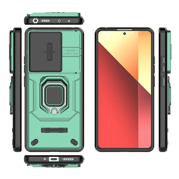 Forcell Xiaomi Redmi Note 13 Pro 4G / Xiaomi Poco M6 Pro 4G Sliding Camshield Θήκη Σκληρή - Green