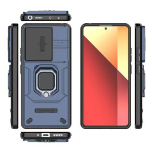 Forcell Xiaomi Redmi Note 13 Pro 4G / Xiaomi Poco M6 Pro 4G Sliding Camshield Θήκη Σκληρή - Blue