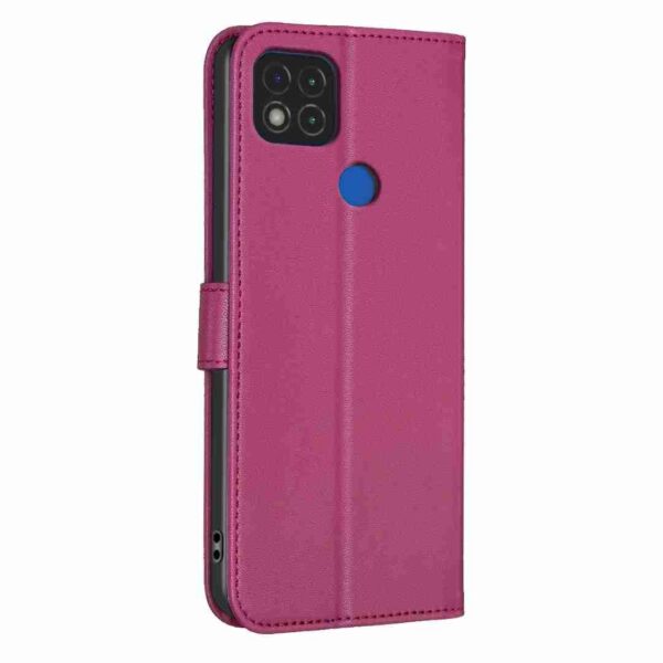 Tel1 Xiaomi Redmi 9C / Redmi 10A Four-leaf Embossed Θήκη Βιβλίο - Rose Red