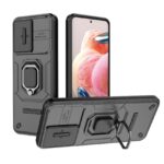 Forcell Xiaomi Redmi Note 12 4G Sliding Camshield Holder Θήκη Σκληρή - Black