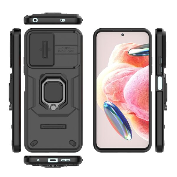 Forcell Xiaomi Redmi Note 12 4G Sliding Camshield Holder Θήκη Σκληρή - Black