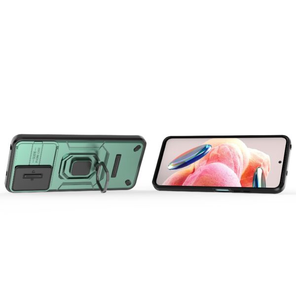 Forcell Xiaomi Redmi Note 12 4G Sliding Camshield Holder Θήκη Σκληρή - Green