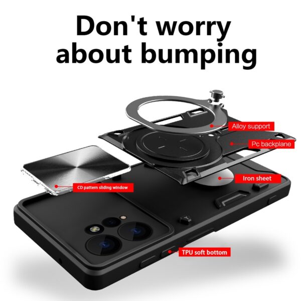 Forcell Xiaomi Redmi Note 12 4G Sliding Camshield Θήκη Σκληρή - Purple