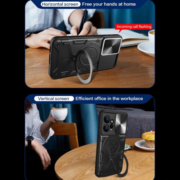 Forcell Xiaomi Redmi Note 12 4G Sliding Camshield Θήκη Σκληρή - Purple