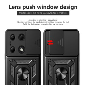 Forcell Xiaomi Redmi Note 13 Pro 4G/ Xiaomi Poco M6 Pro 4G Sliding Camshield Θήκη Σκληρή - Black