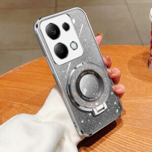 Forcell Xiaomi Redmi Note 13 Pro 4G/ Xiaomi Poco M6 Pro 4G Plated Gradient Glitter Θήκη Σιλικόνης - Silver