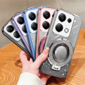 Forcell Xiaomi Redmi Note 13 Pro 4G/ Xiaomi Poco M6 Pro 4G Plated Gradient Glitter Θήκη Σιλικόνης - Silver