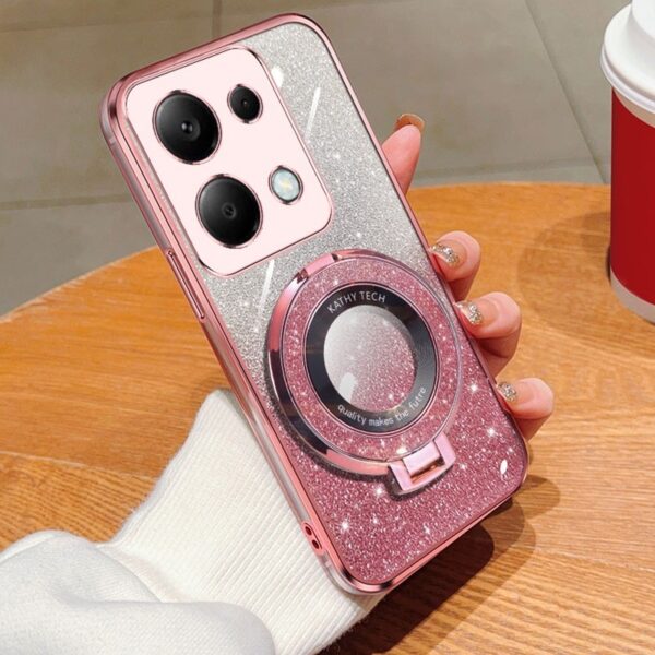 Forcell Xiaomi Redmi Note 13 Pro 4G/ Xiaomi Poco M6 Pro 4G Plated Gradient Glitter Θήκη Σιλικόνης - Pink