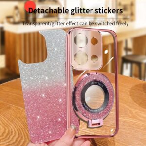 Forcell Xiaomi Redmi Note 13 Pro 4G/ Xiaomi Poco M6 Pro 4G Plated Gradient Glitter Θήκη Σιλικόνης - Pink