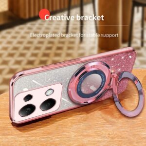 Forcell Xiaomi Redmi Note 13 Pro 4G/ Xiaomi Poco M6 Pro 4G Plated Gradient Glitter Θήκη Σιλικόνης - Pink