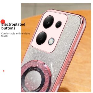 Forcell Xiaomi Redmi Note 13 Pro 4G/ Xiaomi Poco M6 Pro 4G Plated Gradient Glitter Θήκη Σιλικόνης - Pink